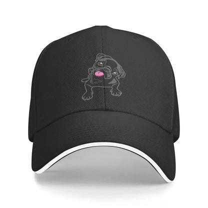Tongues Out Because Black Pug Cap Casual Baseball Caps