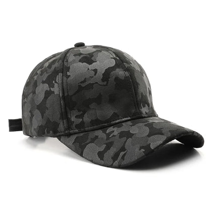 Leather Suede PU Camouflage Baseball Cap