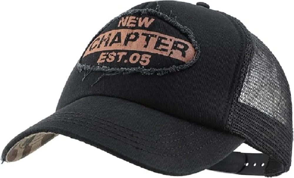 Men's Women Vintage Fashion Adjustable Mesh Trucker Hat