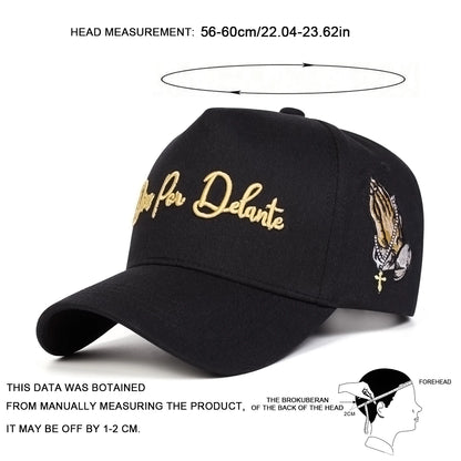 Unisex Dios Por Delante Letter Embroidery Baseball Caps Spring Autumn