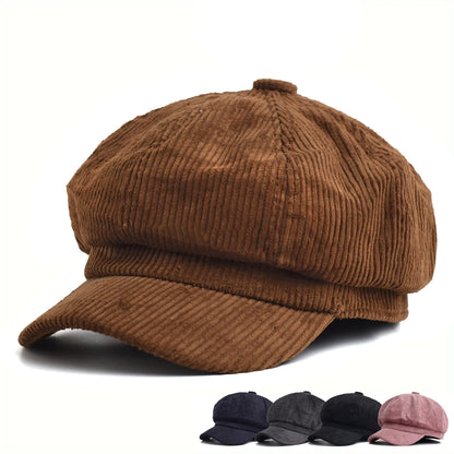 Vintage English Newsboy Cap - Women's Octagonal Beret