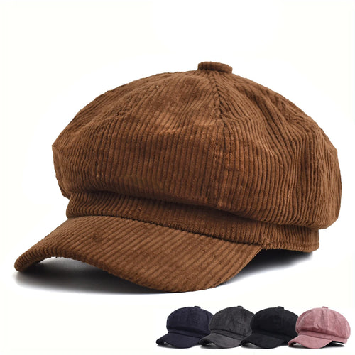 Vintage English Newsboy Cap - Women's Octagonal Beret