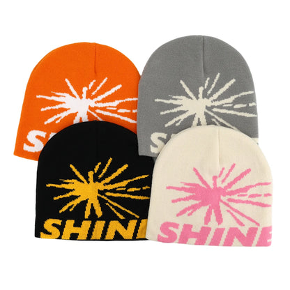 Y2k Letter Butter Knit Hats Skullies Beanies Autumn Winter Warm Hat