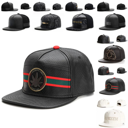 Fashio Brand Leather Cap Baseball Cap for Men Women