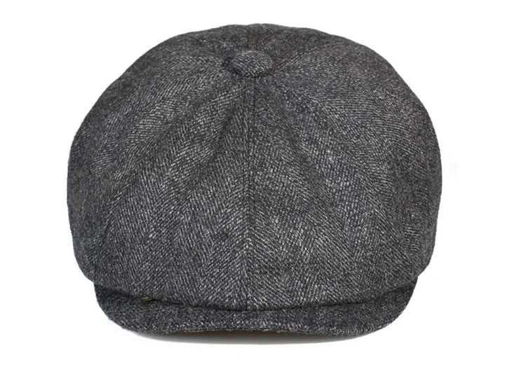 Men Street Bonnet 55% Wool Beret Sheepskin Camel/Grey Male Thin Hats