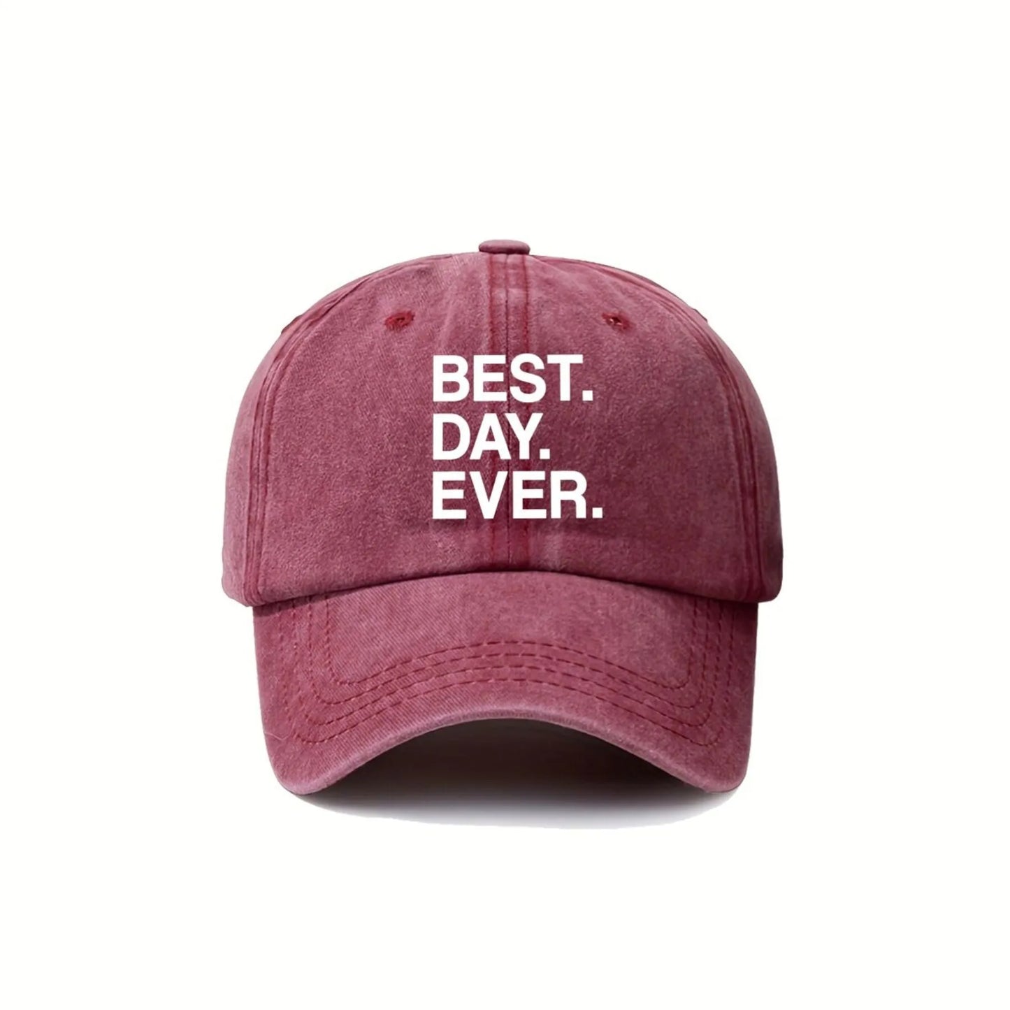 Best Day Ever Baseball Cap Unisex Distressed Polyester Outdoor Casual Sun Hat