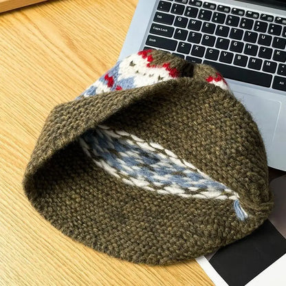 Fashion Jacquard Women Beanie Cap Warm Thermal Fisherman Hat Knitted Hat Women