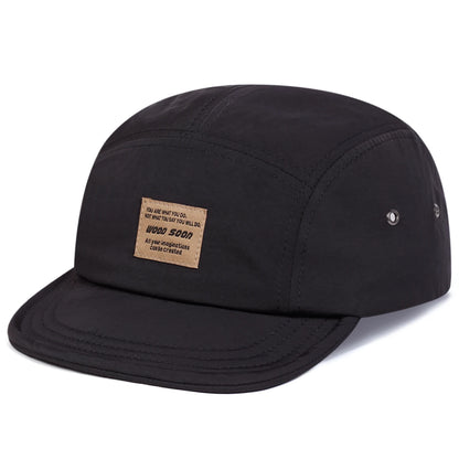 Unisex Wood Soon Letter Label Quick Drying Baseball Caps Spring Summer