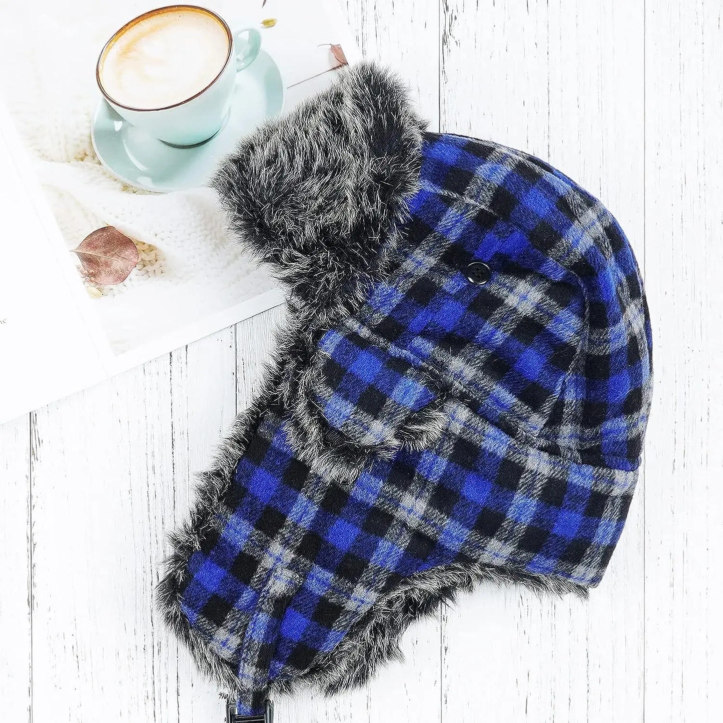 Lumberjack Plaid Aviator Trapper Hat