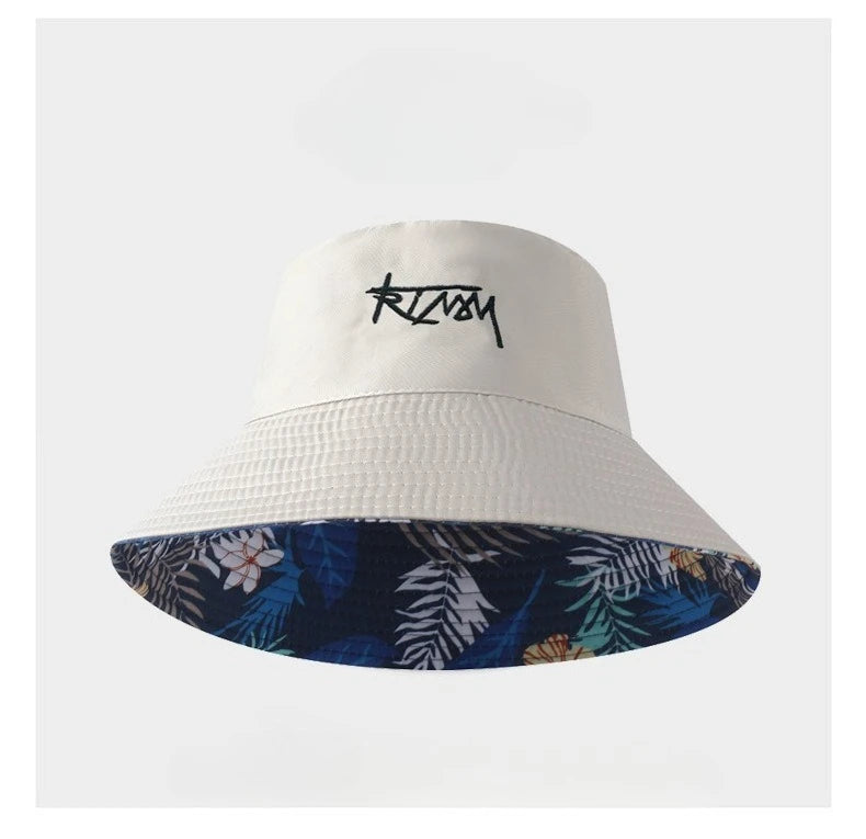 Summer Big Head Letter Bucket Hat For Men Women Korean Fisherman Hat