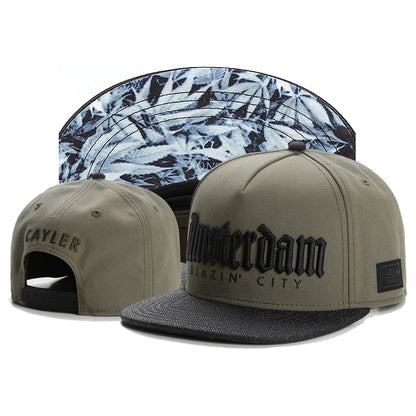 Blazin City Embroidered Flat Edge Hat Men's Trendy Street Hip Hop Hat Women's