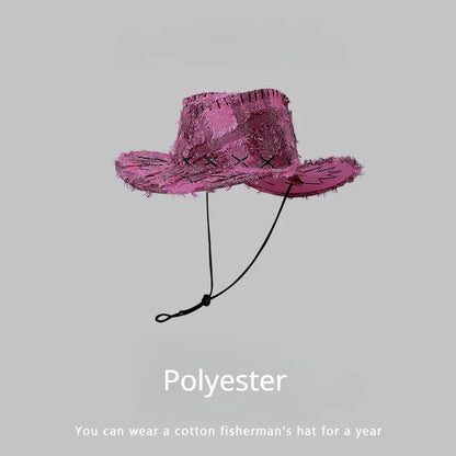 Y2K Bucket Hats For Man Women Beach Anti-Sun Panama Outdoor