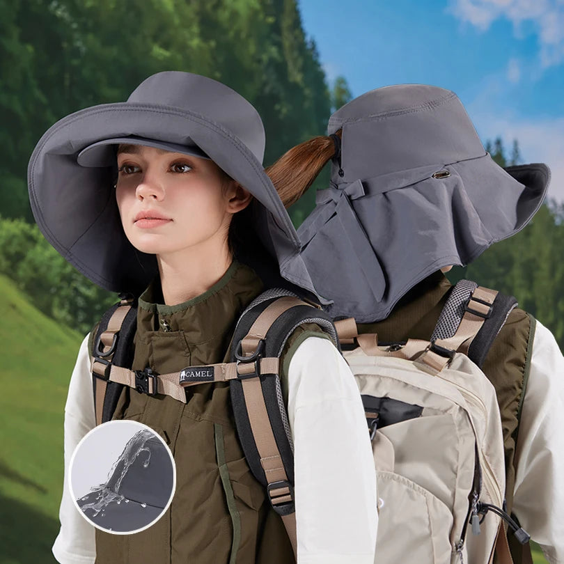 Spring Summer Outdoor Double Large Roof Sunscreen Hat