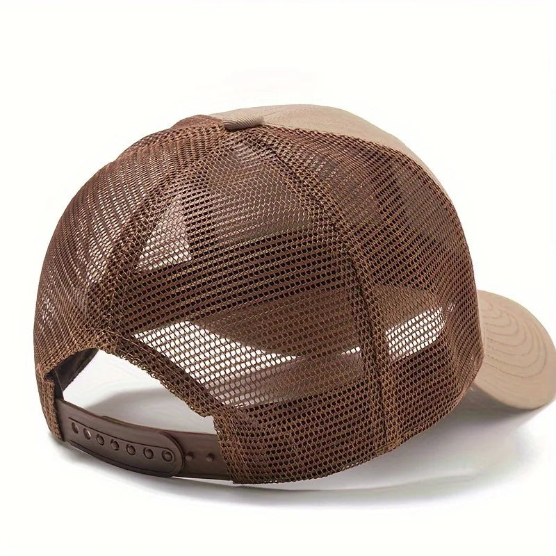 Unisex Printed Skull Head Baseball Cap Adjustable Outdoor Mesh Breathable Curved Brim Hat