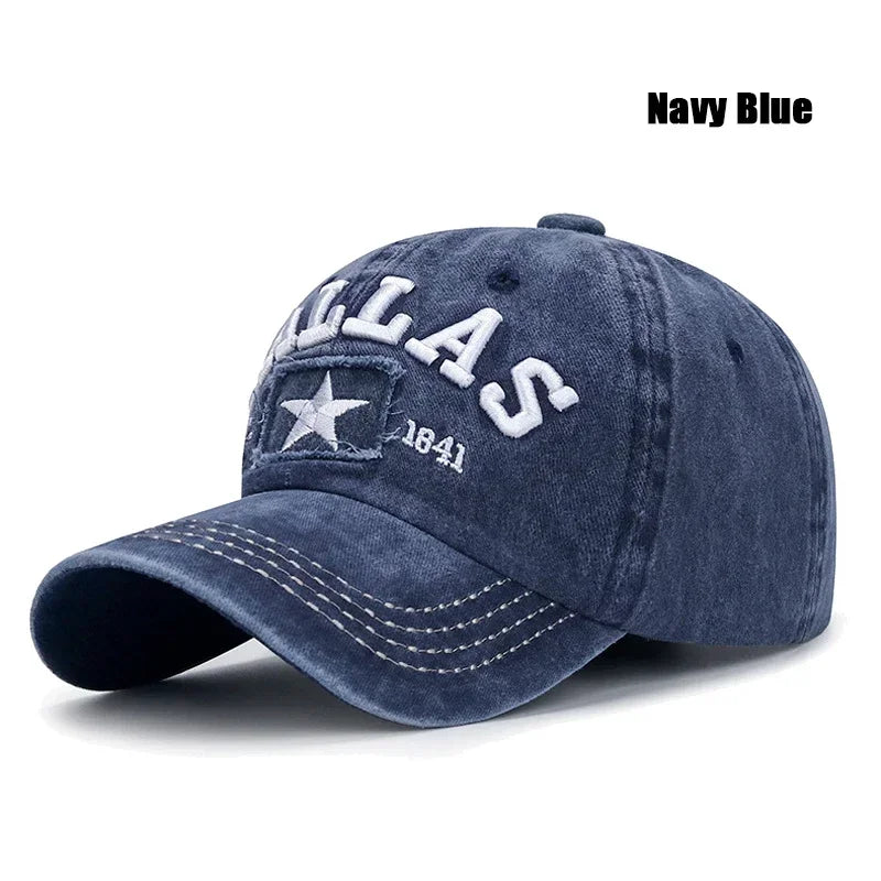 4 Colors Unisex Dallas 3D Embroidered Baseball Cap Snapback Caps