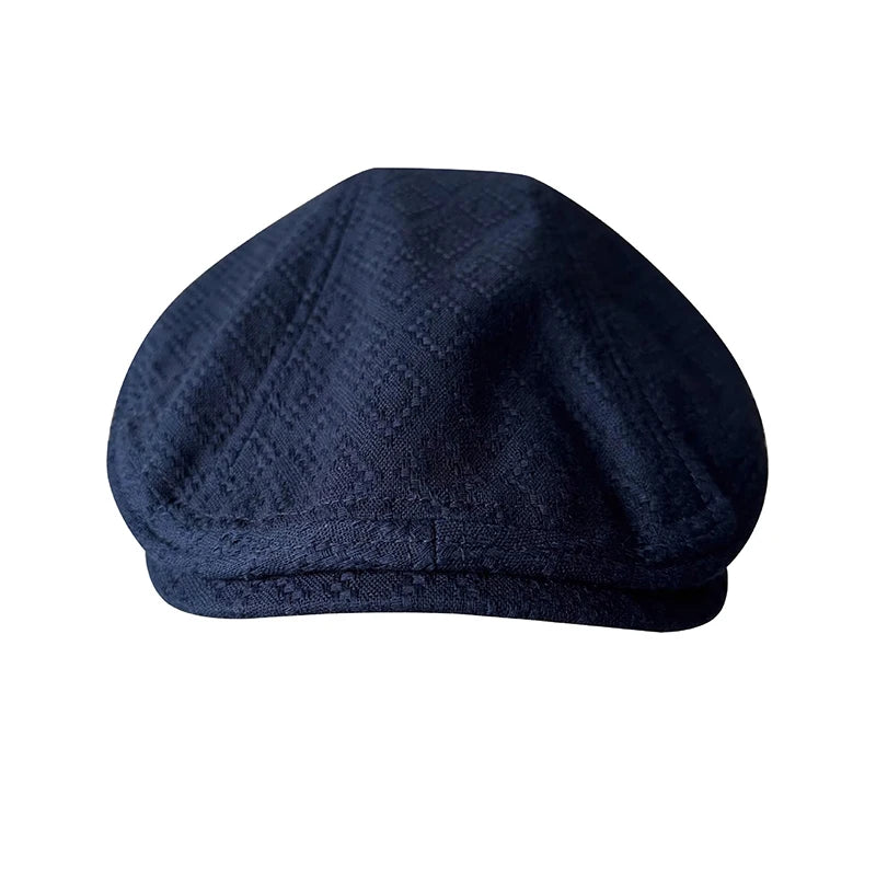 Blue New Flat Cap Linen Men Ivy Newsboy Hats Beret