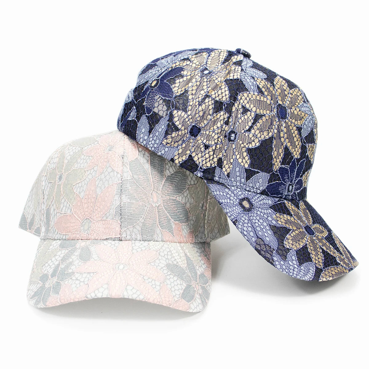 Fashion Women Lace Flower Baseball Caps