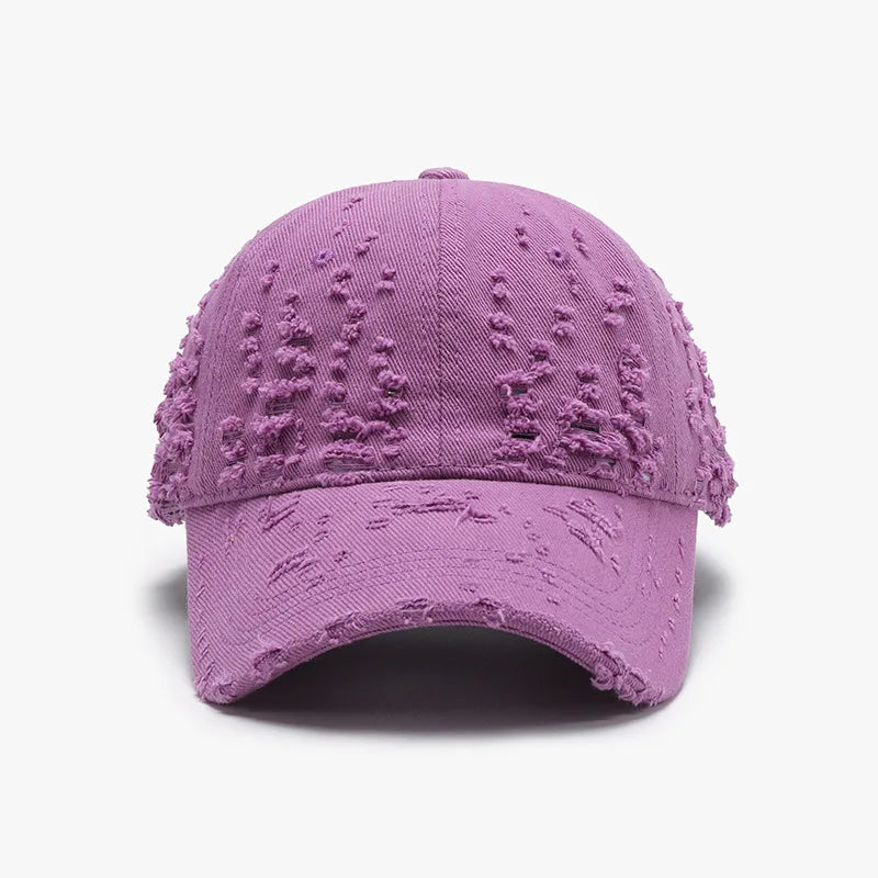 Spring Soft-Top Washed Distressed Curved Brim Baseball Cap