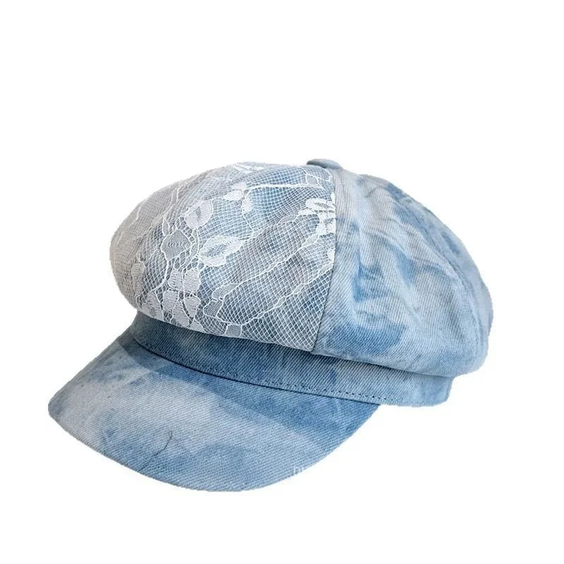 Unisex Lace Floral Patchwork Hat
