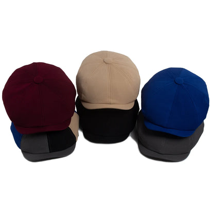 Spring Autumn Solid Patchwork Vintage Newsboy Cap