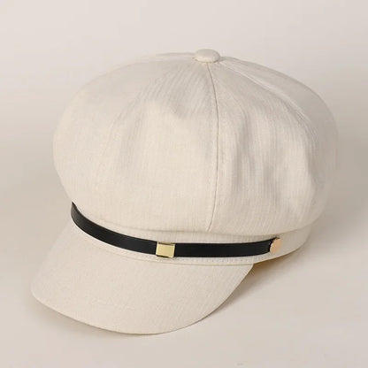 Women Octagonal Hat Newsboy Cap Autumn Winter
