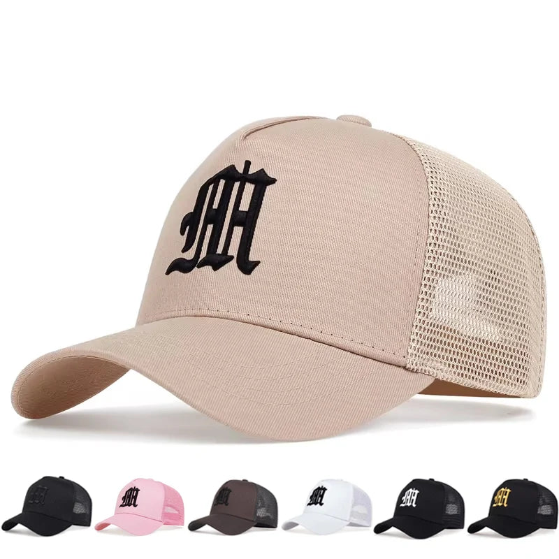 Unisex Personality Letter Embroidery Baseball Net Caps Spring Summer
