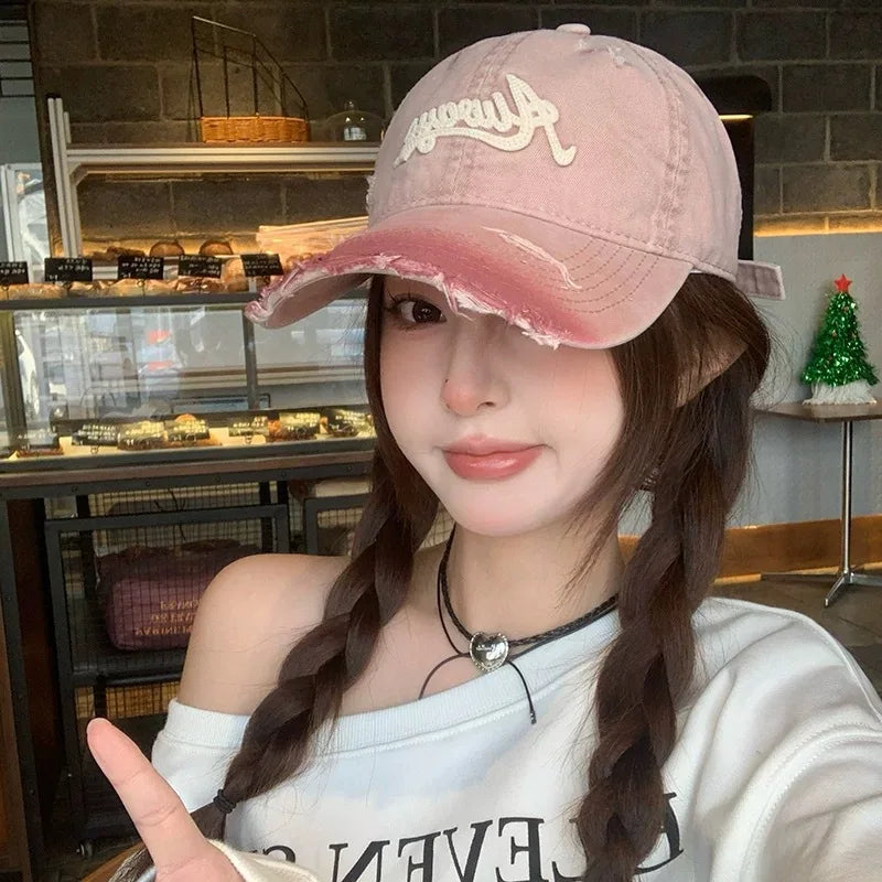Retro Pink Baseball Cap Deeper Women's