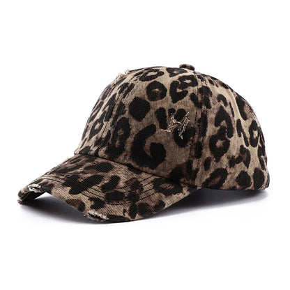 New Spring Summer Hip Hop Leopard Print Ponytail Baseball Cap