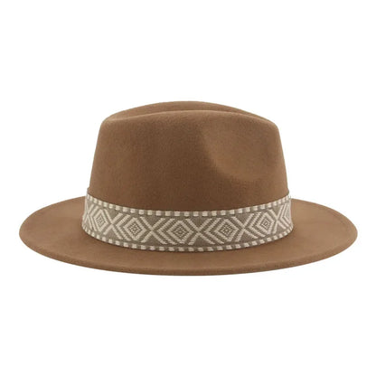 Panama Hat Western Cowboy Hats For Women Solid Big Brim Casual Fedoras Men Women