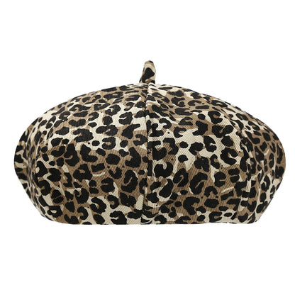 Newsboy Caps Fashion Women Leopard Print Octagonal Hat