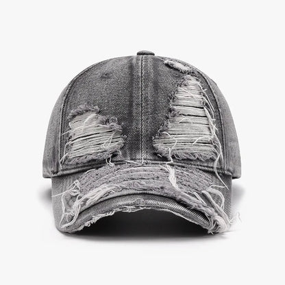 Men's Distressed Denim Baseball Cap