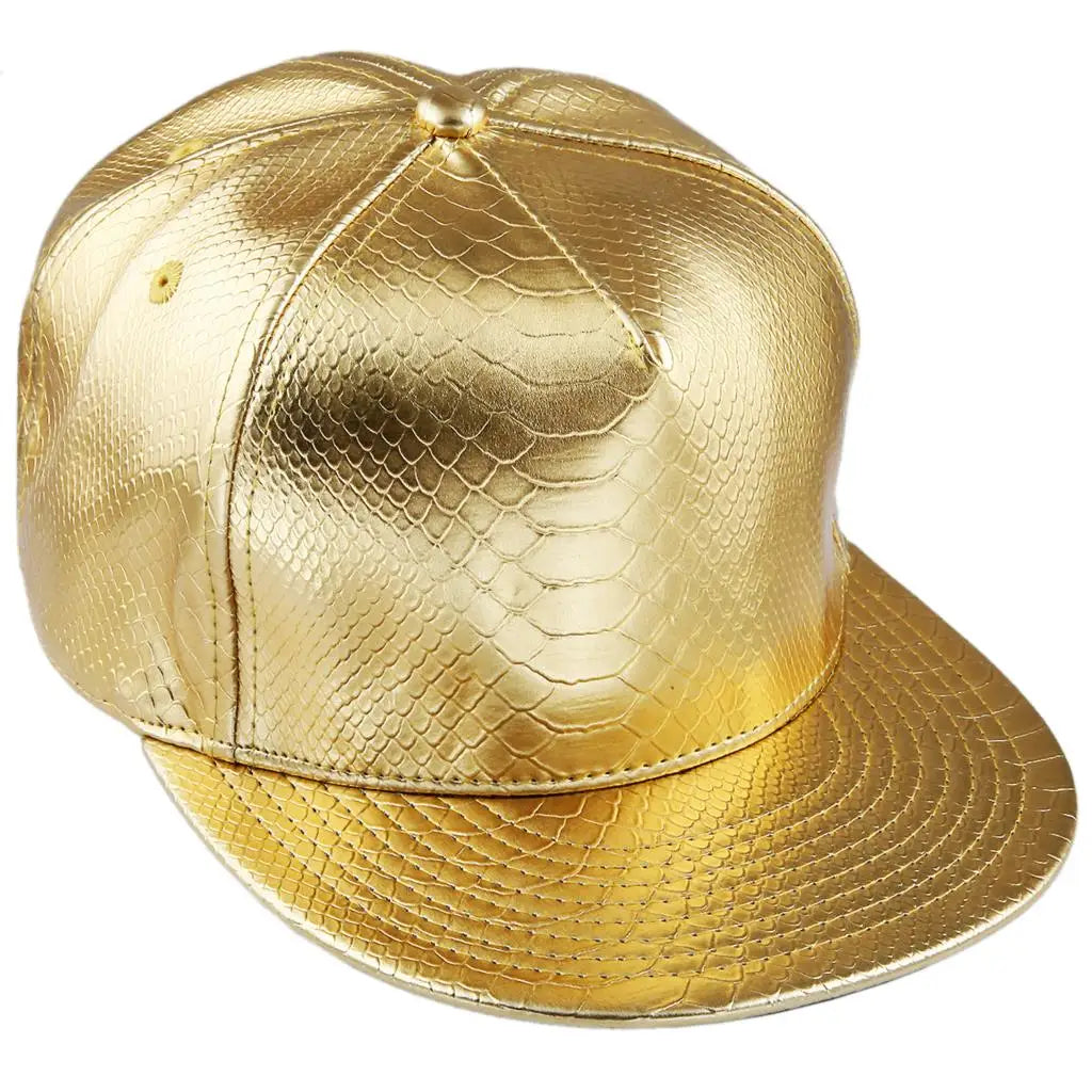 Hip Hop Caps Men Women PU Leather Adjustable