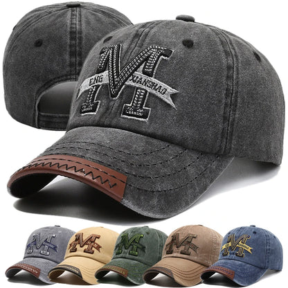 Hot Sale Unisex Baseball Cap M Letter Embroidery Dad Hat