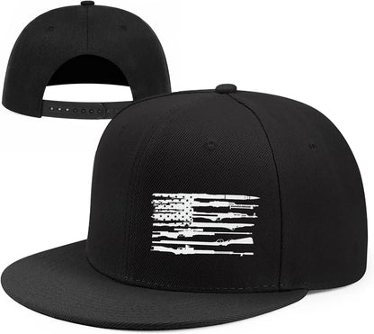 Flat Bill Hats For Men Snapback Snap Backpack Hat For Boy Wide Brim Pitbull Lids Black Baseball Cap