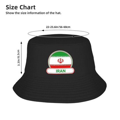 Iran Country Badge Iran Flag Bucket Hat  Street Style Fisherman Caps For Men Women Funny