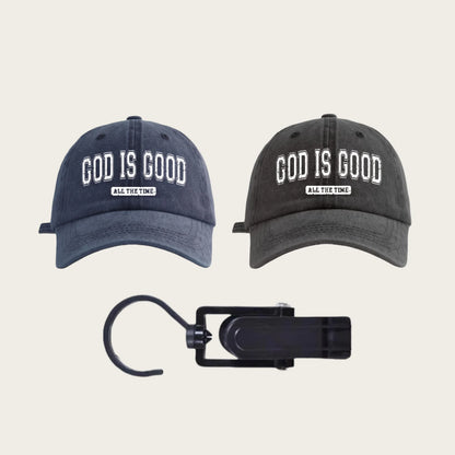 God Is Good Printed Water Washed Baseball Hat Simple