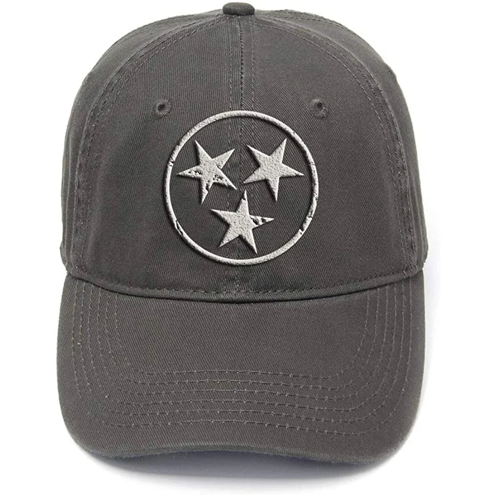 Tennessee Flag Stars Washed Cotton Men Women Unisex Hip Hop Cool Flock Printing Baseball Cap
