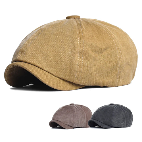 Unisex Four Seasons Cotton Newsboy Caps Men Women