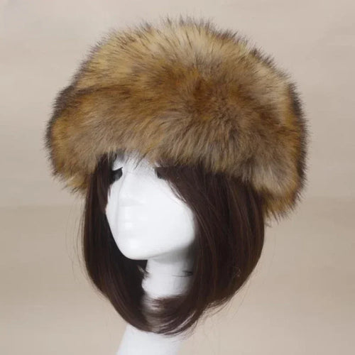 Winter Thick Furry Hairband Fluffy Russian Faux Fur Women