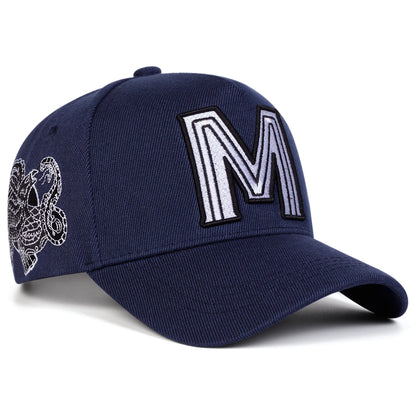 Unisex M Letter Embroidery Baseball Caps Spring and Autumn Outdoor Adjustable Casual Hat Sports Cap