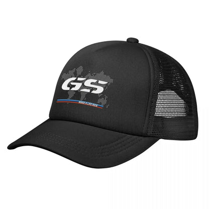 GS World Map Motorcycle Trucker Hat Adult Fashion Hats Sun Caps