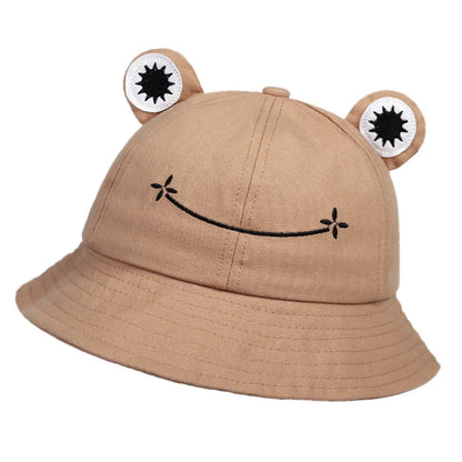 1pc Personality Frog Shaped Fisherman Hat with Embroidery for Men and Women