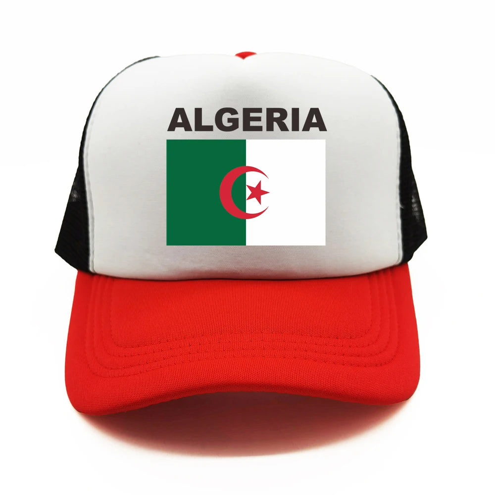 Cool Algeria Trucker Cap Men Algeria Flag Hat Baseball Cap