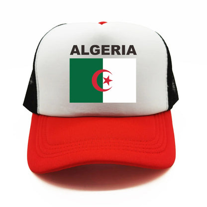 Cool Algeria Trucker Cap Men Algeria Flag Hat Baseball Cap