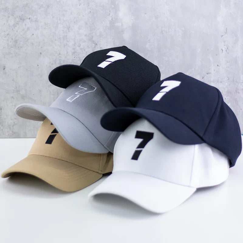Unisex 7 Embroidered Baseball Cap Korean Style Summer