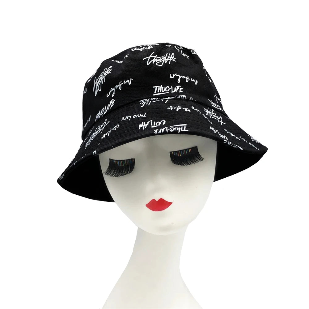 Double-sided Fisherman Bucket Hat for Men Women Summer Unisex Fashion Cap