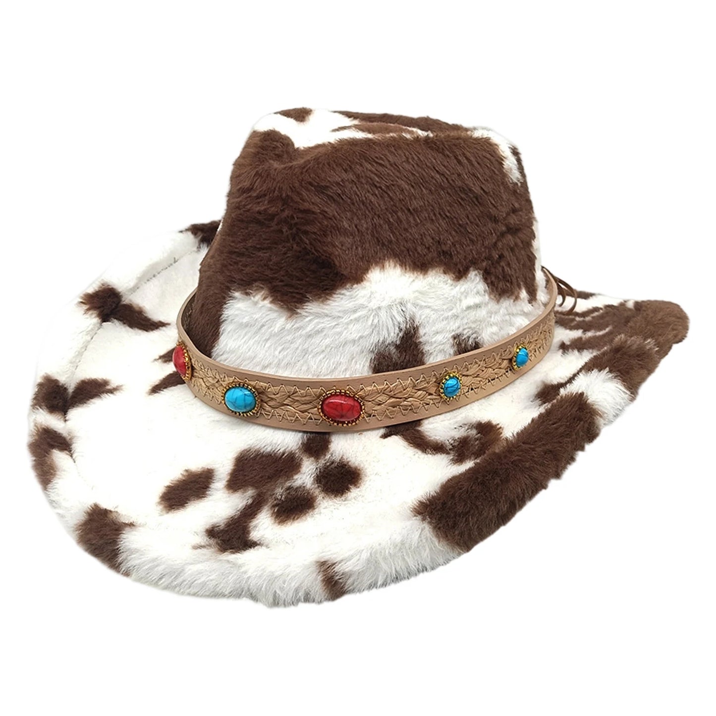 Trendy Fuzzy Cowgirl Hat For Women Men Western Hat