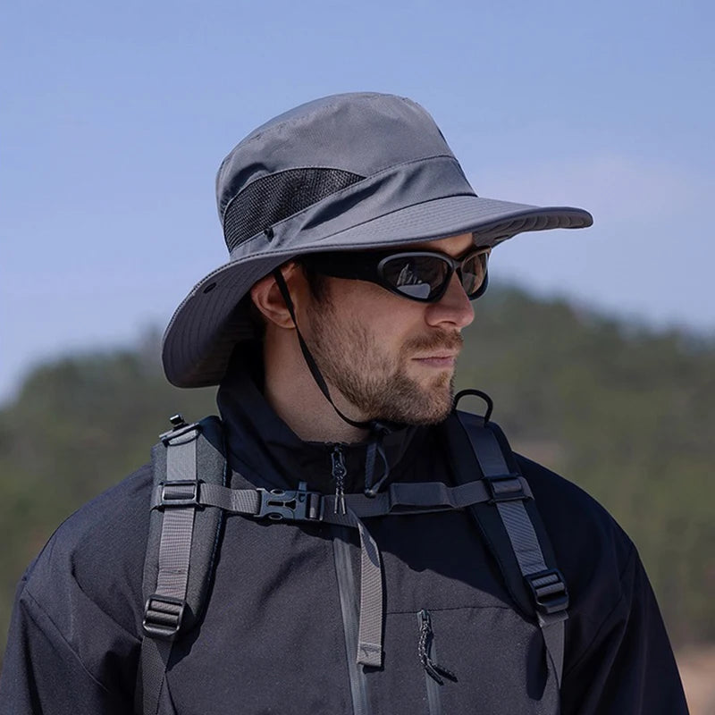Autumn Summer UV Protection Sun Hats For Women Men Breathable Mesh Fisherman Caps