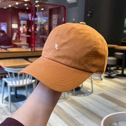 Simple Letter Baseball Cap for Women Korean
