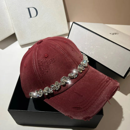 High Quality Fashion Rhinestone Baseball Women's